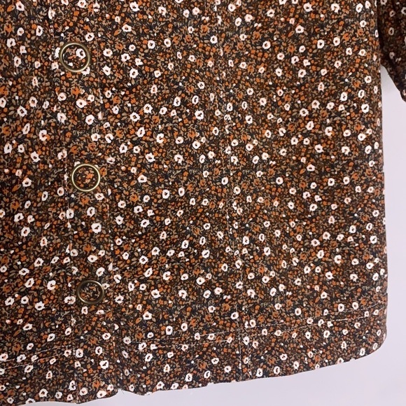 REVOLVE x FREE PEOPLE Call Me Cord Long puff Sleeve Snap front Mini new - Picture 3 of 13